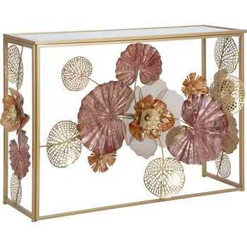 Konzolový stolek Konzolový stolek Glamy Redy 114 cm zlatý/červený