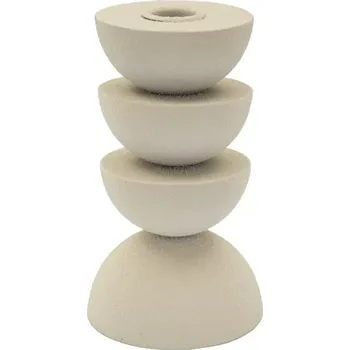 Svícen Kovový svícen Pix 15 cm krémový