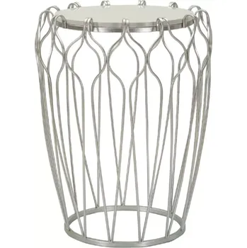 Konferenční stolek Odkládací stolek Hook 47 cm stříbrný