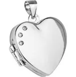 NB-4077 Stříbrný přívěšek otevírací - medajlon srdce