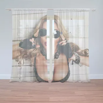 Záclona Sablio Záclony Žena s brýlemi: 2ks 150x250cm