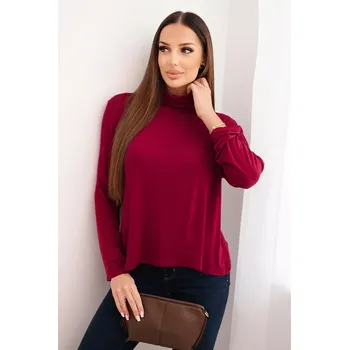 Dámská halenka Kesi Włoski Dámská viskózová blůza s rolákem a dlouhým rukávem švestková Kesi Włoski Other 3475396