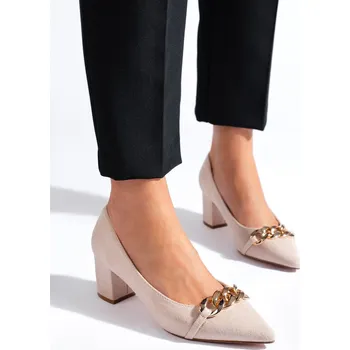 Dámské lodičky Dámské lodičky Shelvt 78205 GOODIN hnědá | krémová 2001610