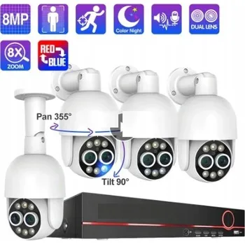 IP kamera Sada otočných kamer G-VISION 8MP IP s detekcí pohybu