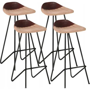 Barová židle Barová Židle Greatstore v odstínech hnědé 83 cm pravá kůže