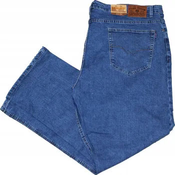 Pánské džíny Pánské velké světle modré strečové kalhoty rovného střihu velikost 10XL