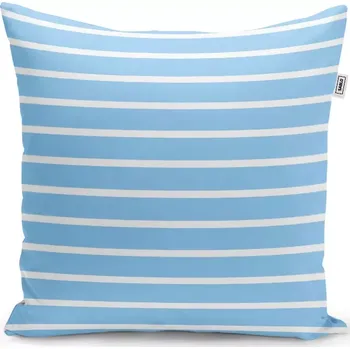 Polštář Sablio Polštář Modrobílé pruhy - 40x40 cm