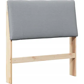 Čalouněné čelo postele Světle šedá 100 cm Masivní borové dřevo