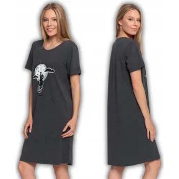 Dámské oblečení Noční bavlněná košile Moraj , krátký rukáv, nad kolena, velikost L