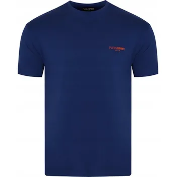 Pánské Tričko PLEIN SPORT - PS25MTS04/1420 TMAVĚ MODRÁ/ORANŽOVÁ