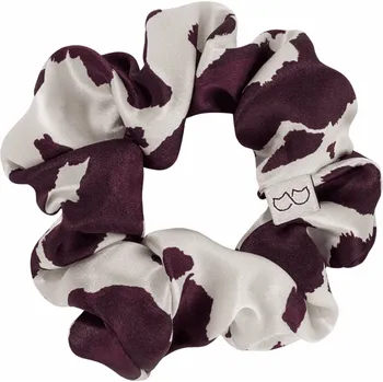 Cat&Cat hedvábná gumička do vlasů cow burgundy, 1 ks