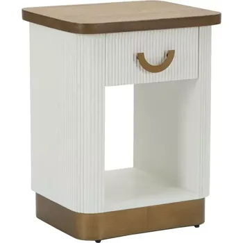 Noční stolek Noční stolek Tolosa 48 cm bílý/jasan