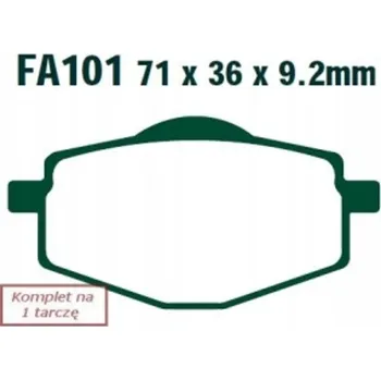 Brzdová destička Brzdové destičky EBC FA101TT