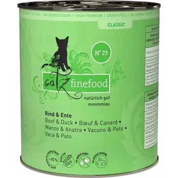 Krmivo pro kočku Catz Finefood Classic N.23 Hovězí a Kachna konzerva 800g
