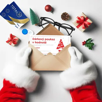 Pouzdro na kontaktní čočky Elektronická vánoční dárková poukázka se slevou 10 % Hodnota v Kč: 1000