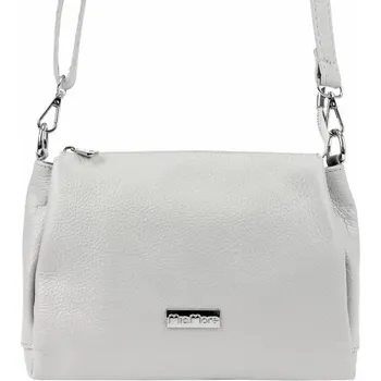 Kabelka Kožená kabelka MiaMore 01-002 DOLLARO - světle šedá