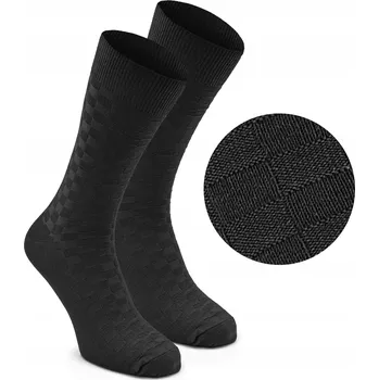 Pánské ponožky Pako Jeans Ponožky Klasické Pánské Vysoké Ponožky Jednobarevné černé velikost 39-41