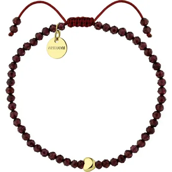 Náramek Pozlacený náramek z mosazi s granáty - AR544-0559