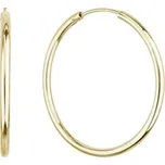 EG9106 Pozlacené stříbrné náušnice kruhy 35mm