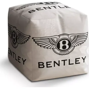 Taburet Sablio Taburet Cube Bentley na bílé: 40x40x40 cm