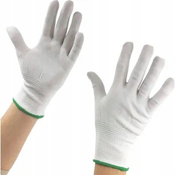 Pracovní rukavice Ochranné zahradnické pracovní rukavice bavlněné 12 párů velikost 8