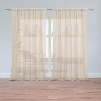 Záclona Sablio Záclony Světle béžová: 2ks 150x250cm