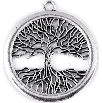 Přívěsek Přívěsek strom života Ø41 mm velký, střední, 2 platina