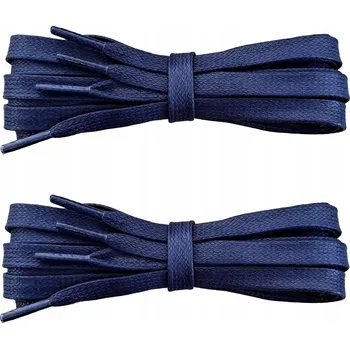 Vrták VOSKOVANÉ Ploché Tkaničky TMAVĚ MODRÉ Šňůrky do bot 140 cm Lesklé 5 mm G14-03