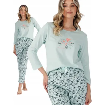 Dámské noční prádlo Leveza dámské pyžamo bavlna zelené, velikost XXL