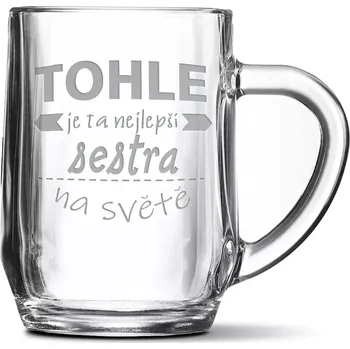 Sklenice Sablio Půllitr Tohle je ta nejlepší sestra na světě: 0,5