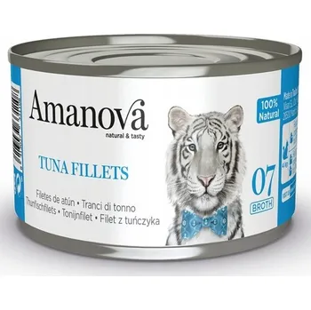 Krmivo pro kočku Amanova Cat Tuna Fillets - Tuňák ve vývaru konzerva 70g [07]