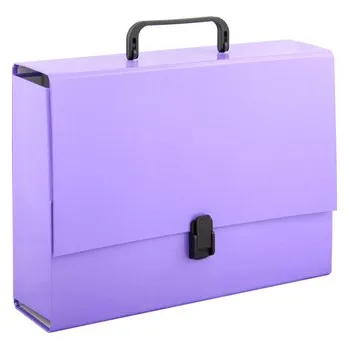Archivační box Teczka z rączką A4 10cm Kolor fioletowa pastelowa , Penmate