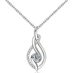 MN412 Stříbrný náhrdelník moissanit