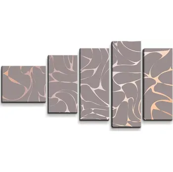 Obraz Sablio Obraz - 5-dílný Béžové vzorce - 100x60 cm