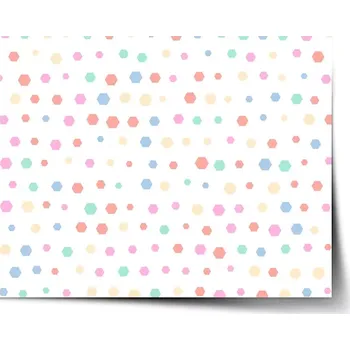 Plakát Sablio Plakát Různě barevné puntíky - 60x40 cm