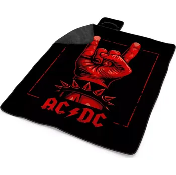 deka Sablio Plážová deka ACDC Červená ruka: 200x140 cm