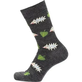 Dámské termo ponožky Merino ponožky Hedgehog antracite (ježek), Bengt & Lotta Švédsko Šedá 35/39