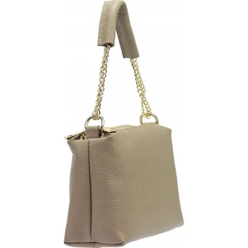 Kabelka Vera Pelle kabelka z pravé kůže béžová