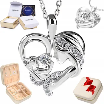 Náhrdelník NÁHRDELNÍK Matka s dítětem STŘÍBRO 925 + CERTIFIKÁT + ŠPERKOVNICE