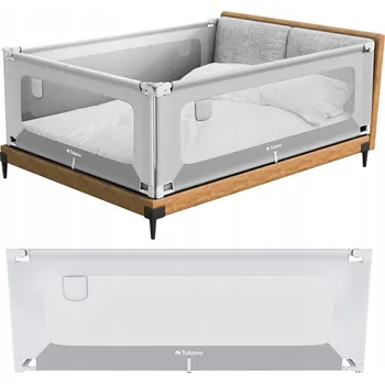 Dětská zábrana Ochranná zábrana na postel 200 cm Cover 4 White-Grey (Bílo-šedá)