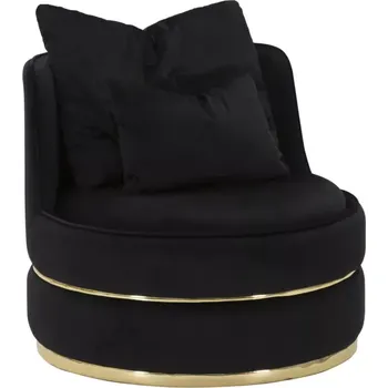 Křeslo Sametové křeslo Paris černé