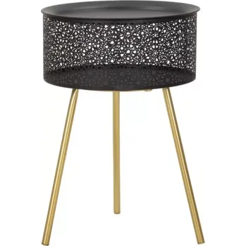 Konferenční stolek Odkládací stolek Blacky 35 cm černý/zlatý