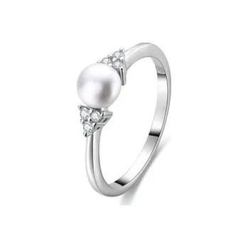Prsten NB-5535-49 Stříbrný prsten s perlou