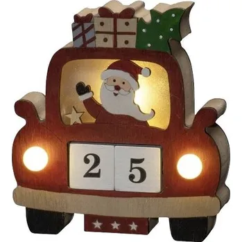 Dekorativní svítidlo Konstsmide 3272-550 LED silueta Ježíšek v autě teplá bílá LED teplá bílá časoměřič, se spínačem