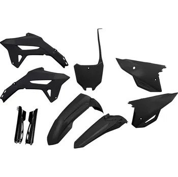 UFO kompletní sada plastů (FULL KIT) s kryty tlumičů HONDA CRF 250R 22-24, CRF 450R 21-24 barva černá (UFO kompletní sada plastů (FULL KIT) s kryty tlumičů HONDA CRF 250R 22-24, CRF 450R 21-24 barva černá)