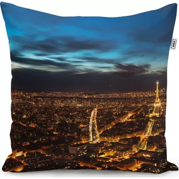 Polštář Sablio Polštář Noční Paříž - 50x50 cm