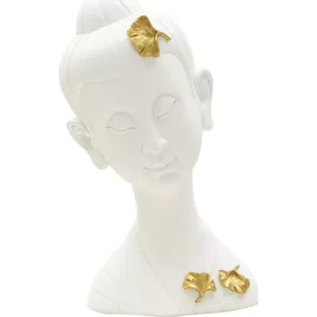 Dekorace na stůl Buddha A 21 cm bílá/zlatá