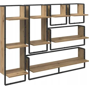 police Sada nástěnných polic 6 pcs Artisanový dub 100 x 25 x 30 cm