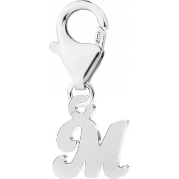 Přívěsek STŘÍBRNÝ PŘÍVĚSEK Visací s Písmenem M Iniciála Symbol Značka STŘÍBRO 925