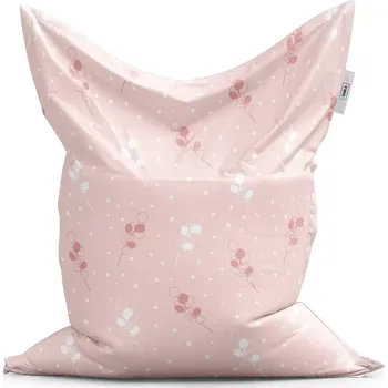 Sedací pytel Sablio Sedací vak Classic Bílé a růžové květy - 150x100 cm